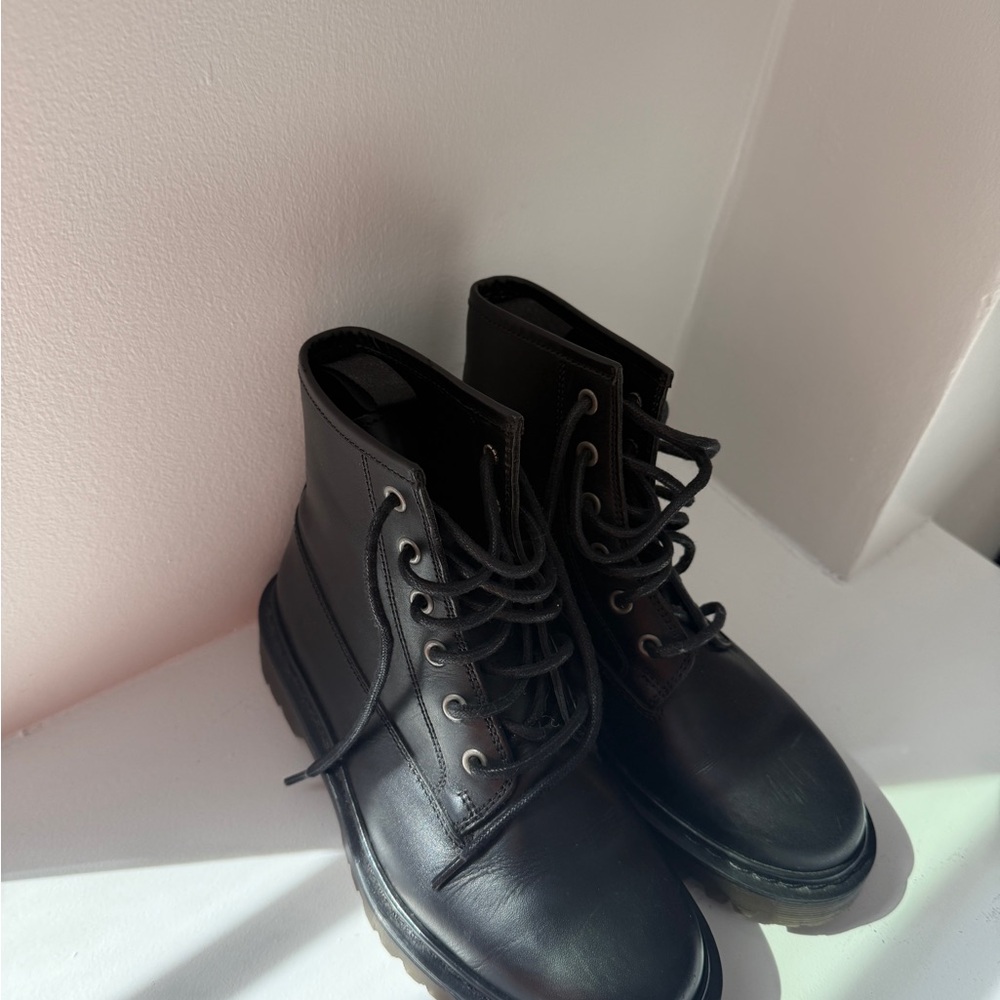 A.P.C. Black Combat & Moto Boots